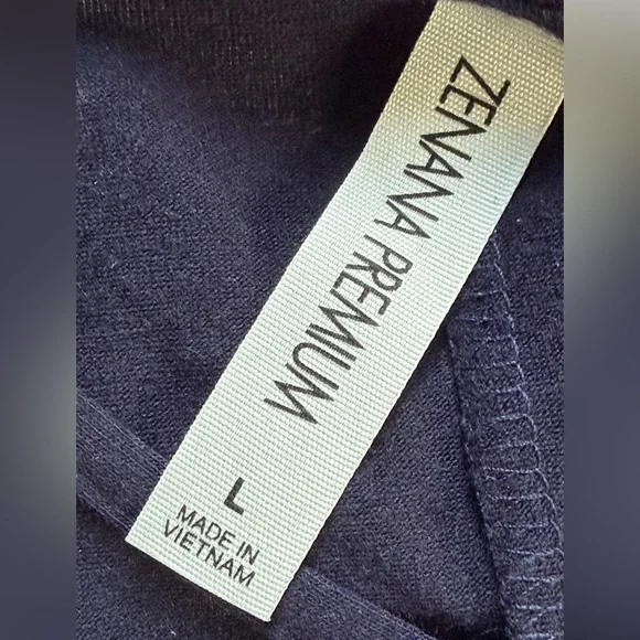 Zenana Premium Navy Blue Crisscross Neck Tunic - Picture 5 of 5